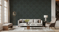 Gilded Star Moroccan Motif Wallpaper⁠
