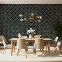 Gilded Star Moroccan Motif Wallpaper⁠