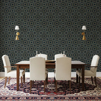 Gilded Star Moroccan Motif Wallpaper⁠