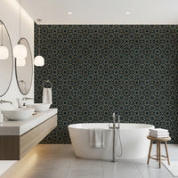 Gilded Star Moroccan Motif Wallpaper⁠