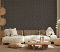Symmetrical Copper Line Pattern Wallpaper⁠