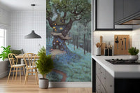 Enchanted Woodland Treehouse Sanctuary Wall Mural