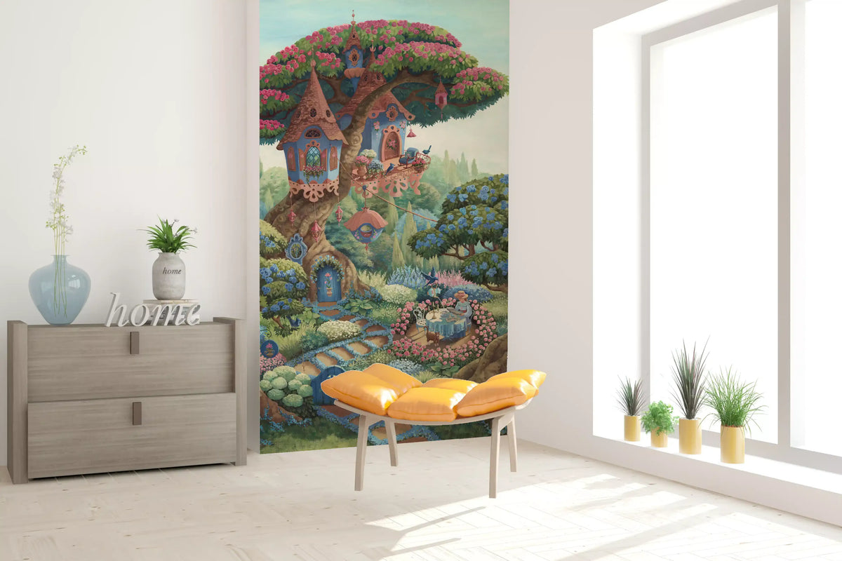 Buebird Cottage Wall Mural