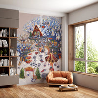 Pandaland Winter Forest Playground Wall Mural