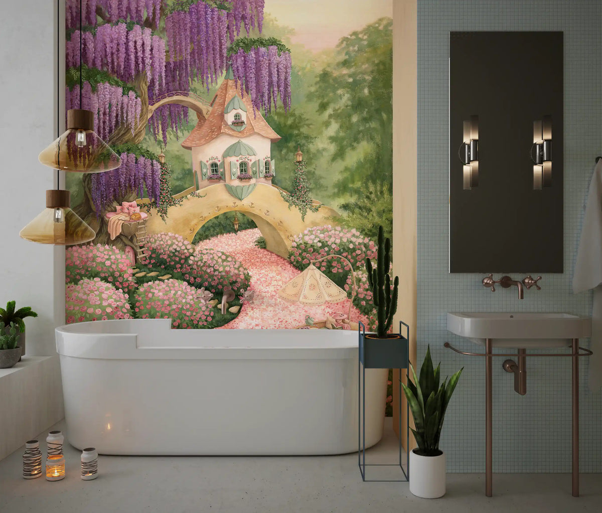 Rosy River Wall Mural