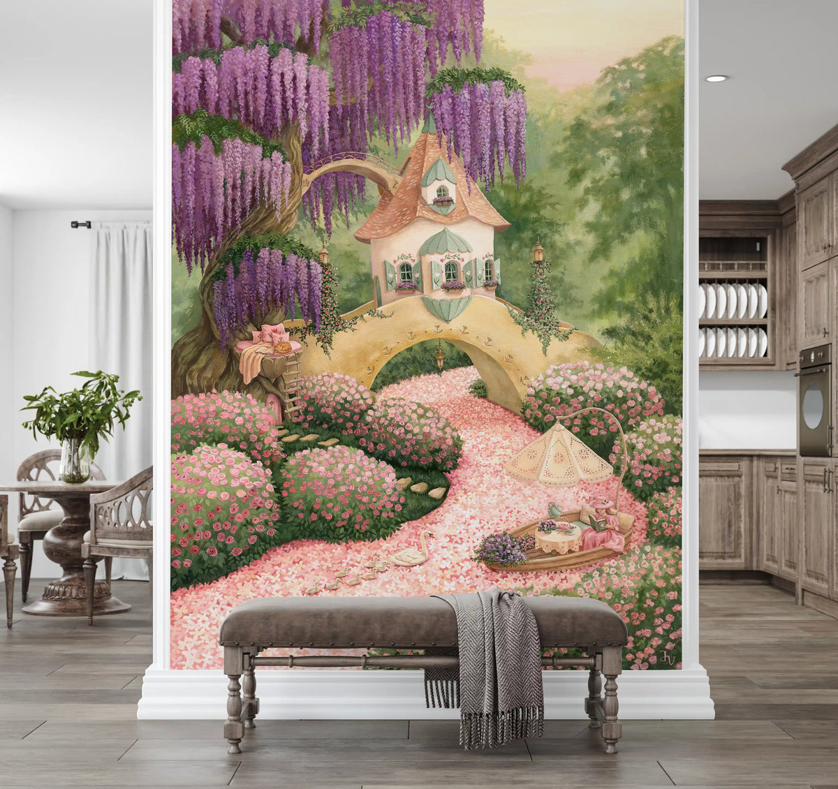 Rosy River Wall Mural