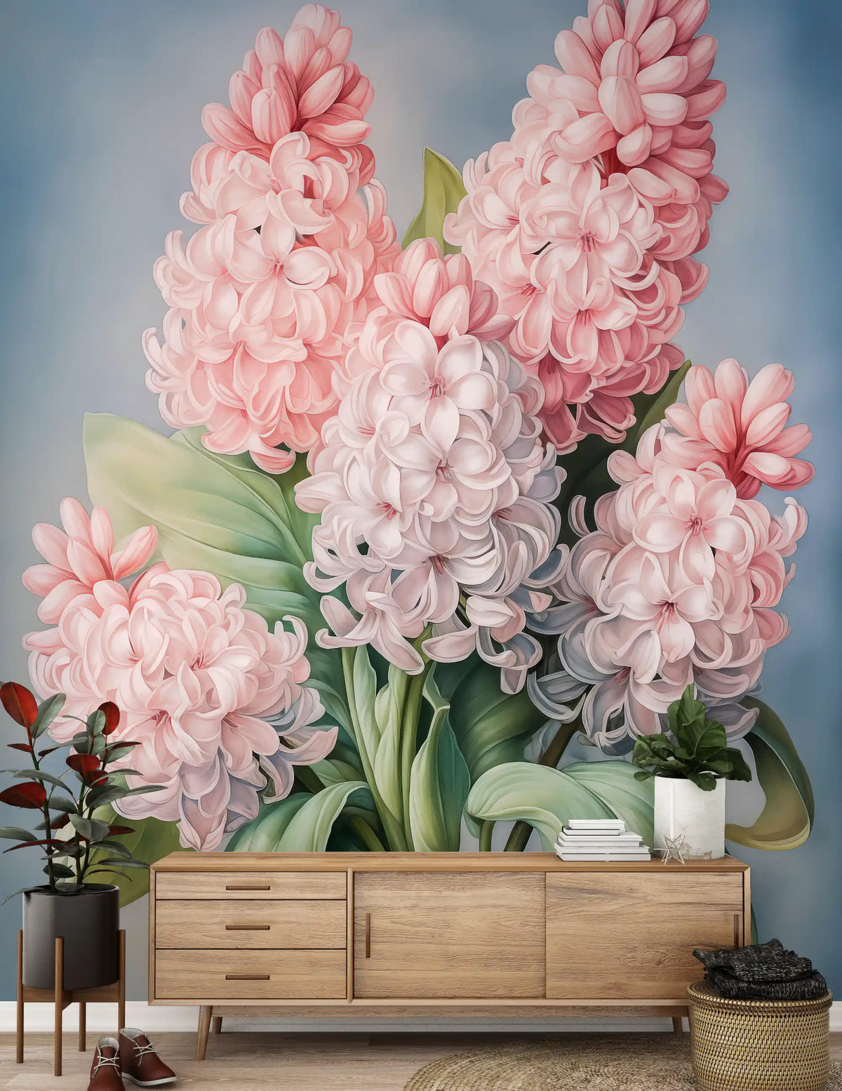 Spring Hyacinth Floral Art Print Wall Mural