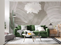 Soft Monochrome Abstract Brush strokes Wall Mural
