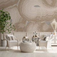 Organic Earth Tones Abstract Wall Mural