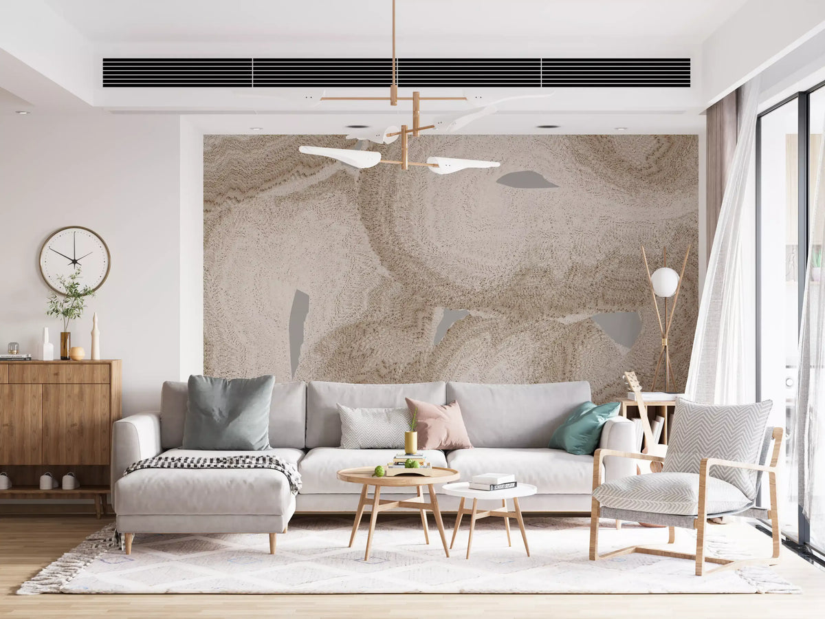 Organic Earth Tones Abstract Wall Mural