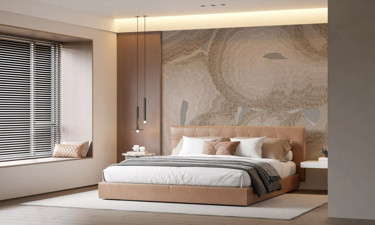 Organic Earth Tones Abstract Wall Mural