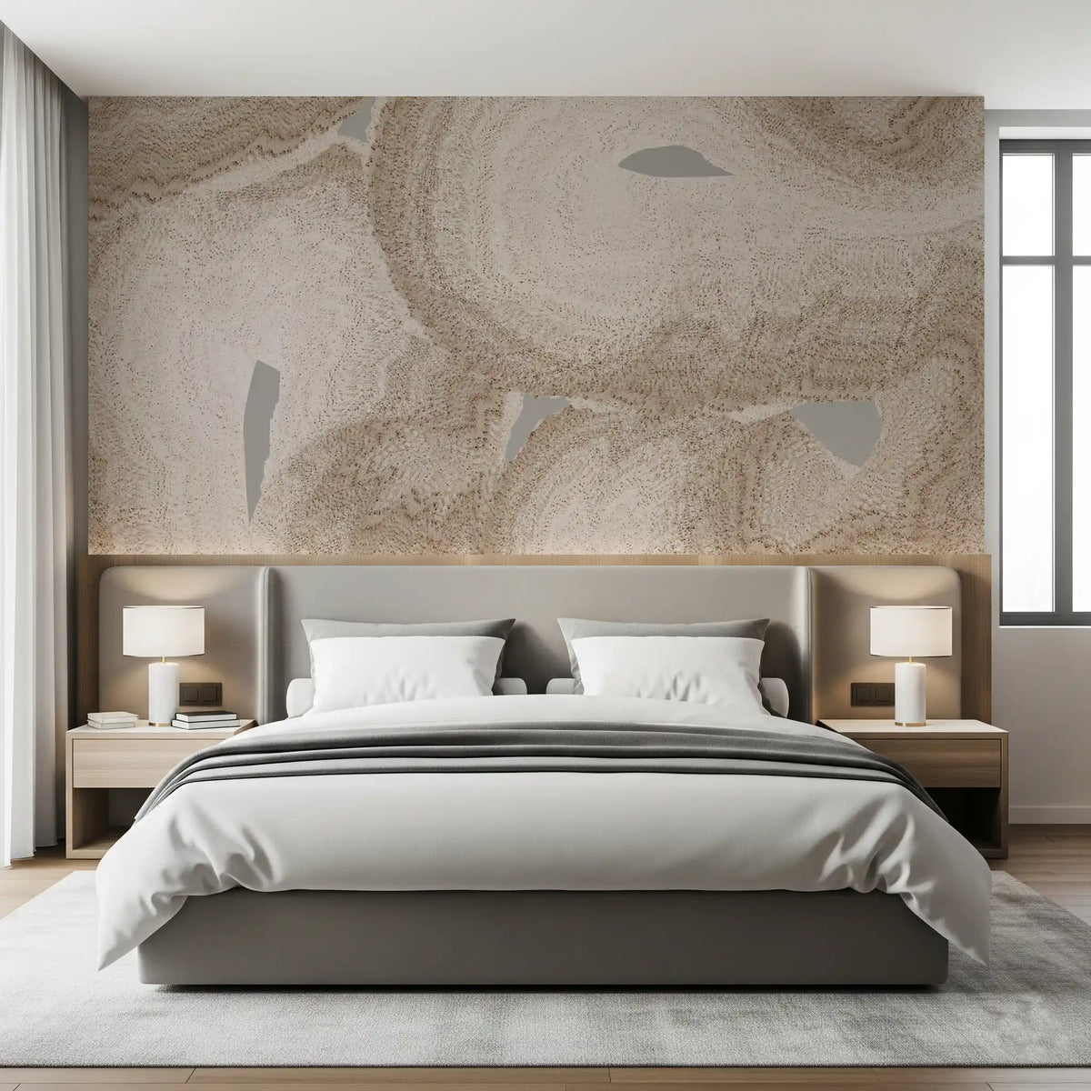 Organic Earth Tones Abstract Wall Mural