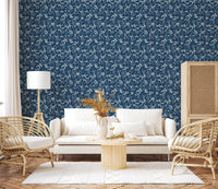 Midnight Navy Camo Pattern Wallpaper⁠