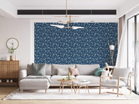 Midnight Navy Camo Pattern Wallpaper⁠
