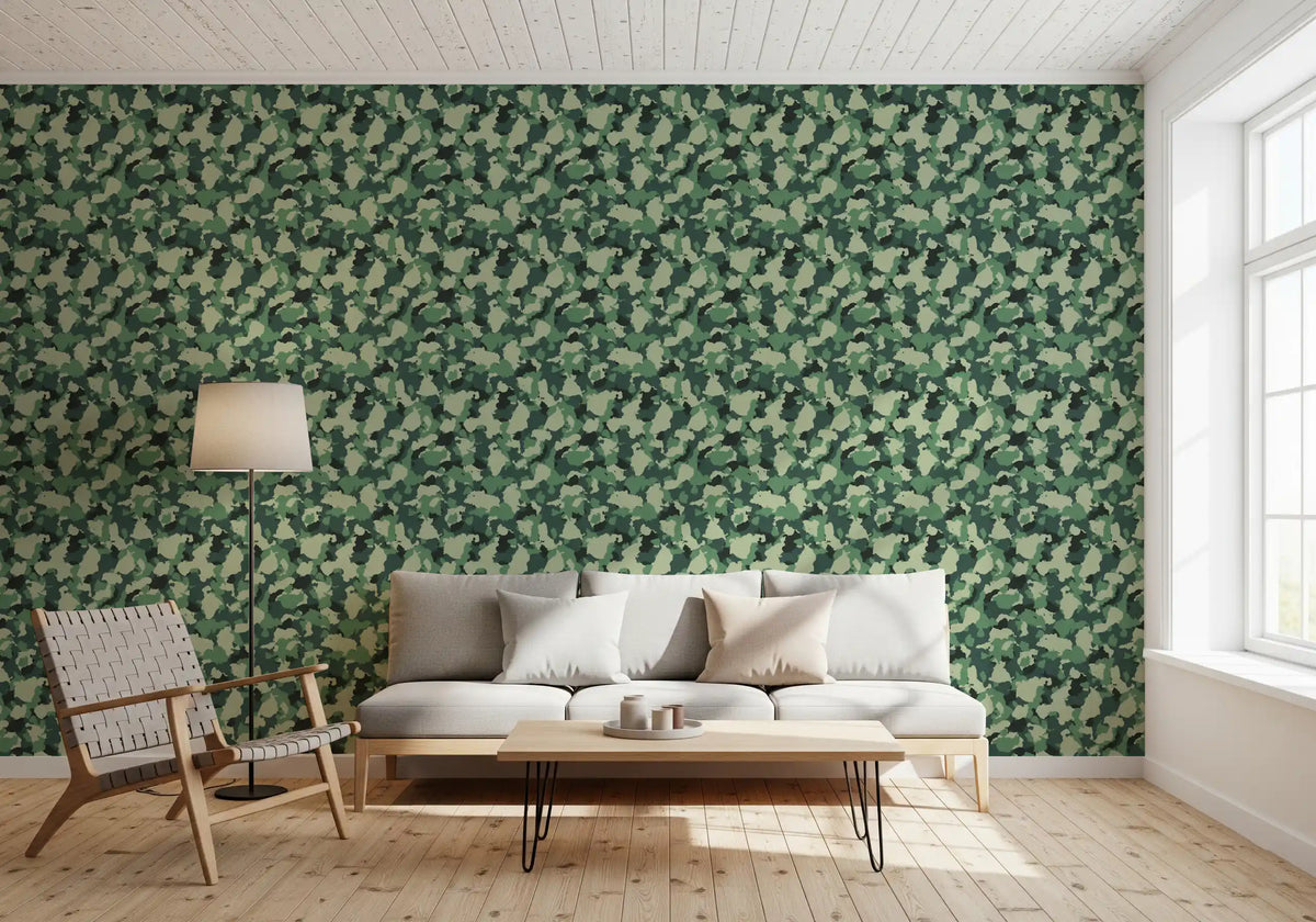 Abstract Forest Camo Texture Wallpaper⁠