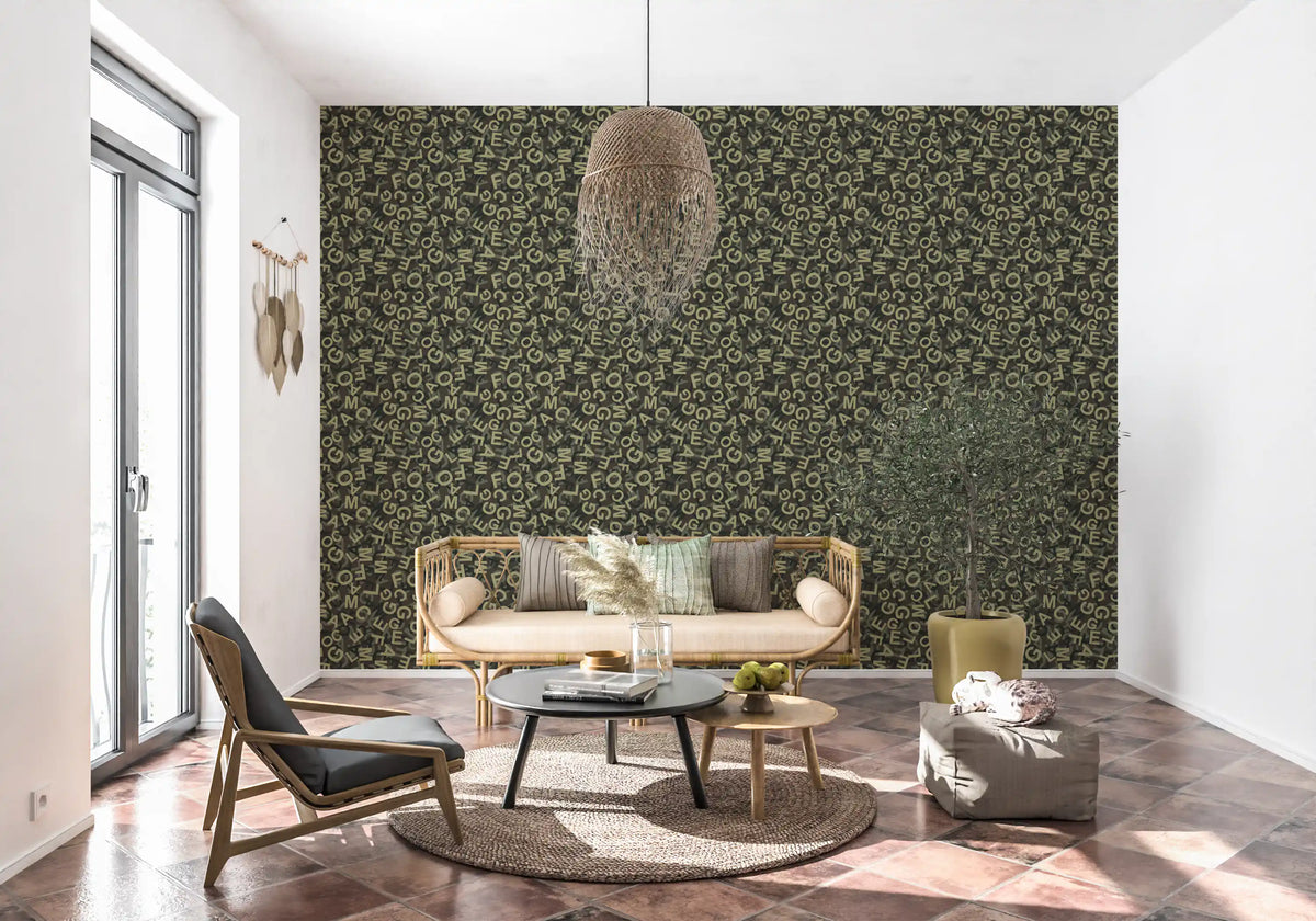 Abstract Alphabet Camouflage Wallpaper⁠