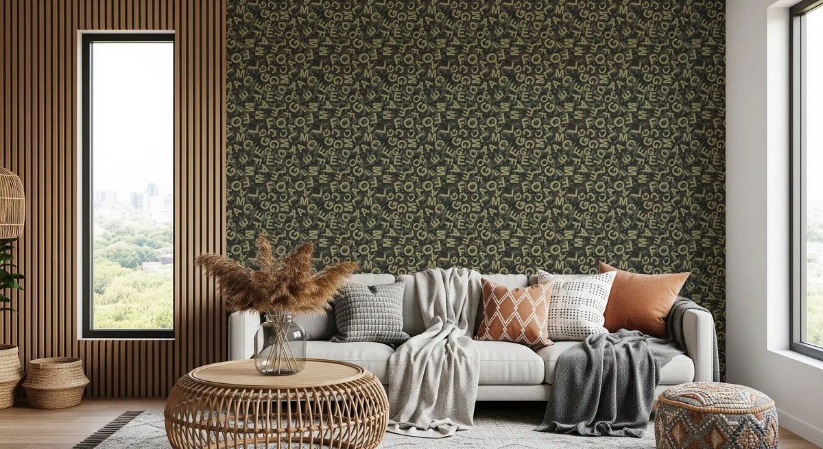 Abstract Alphabet Camouflage Wallpaper⁠