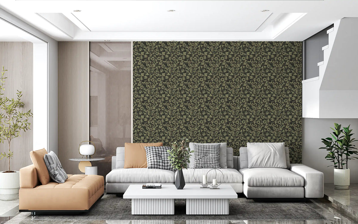Abstract Alphabet Camouflage Wallpaper⁠
