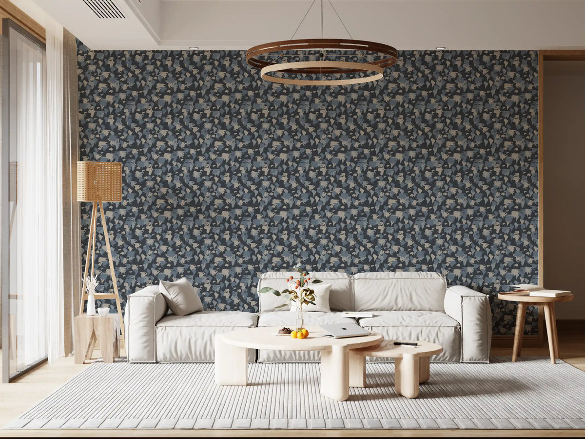 Modern Geographic Tonal Motif Wallpaper⁠