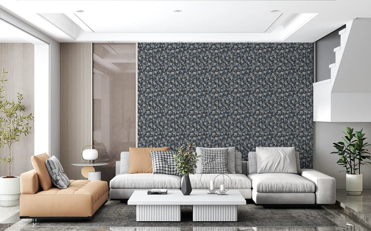 Modern Geographic Tonal Motif Wallpaper⁠
