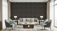Muted Earthy Leaf Silhouette Wallpaper⁠