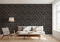 Muted Earthy Leaf Silhouette Wallpaper⁠
