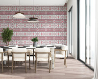 Minimalist Embroidered Folk Texture Wallpaper⁠