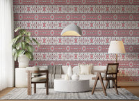 Minimalist Embroidered Folk Texture Wallpaper⁠