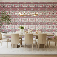 Minimalist Embroidered Folk Texture Wallpaper⁠