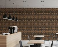 Geometric Tribal Elephant Motif Wallpaper⁠