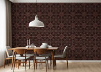Cross Stitch Geometric Burgundy Pattern Wallpaper⁠