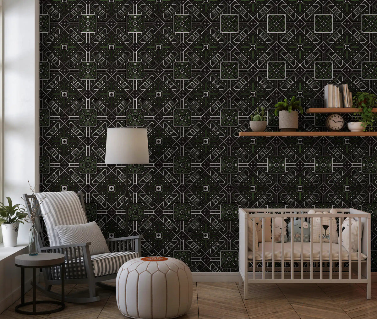 Folklore Stitched Geometry Wallpaper⁠