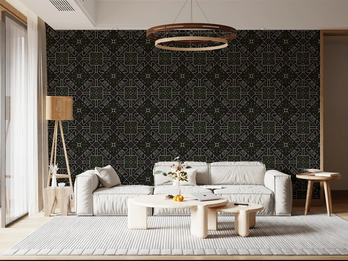 Folklore Stitched Geometry Wallpaper⁠