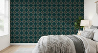 Geometric Pixel Diamond Grid Wallpaper⁠
