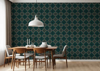 Geometric Pixel Diamond Grid Wallpaper⁠