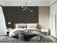 Rustic Pixelated Cross Mural Wallpaper⁠