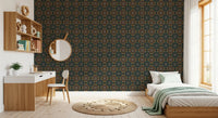 Rustic Pixelated Cross Mural Wallpaper⁠