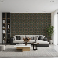 Rustic Pixelated Cross Mural Wallpaper⁠