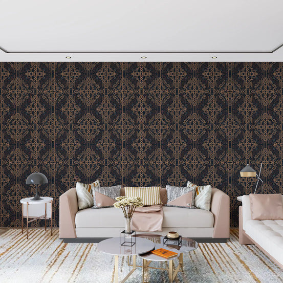 Earthy Tribal Abstract Symmetry Wallpaper⁠