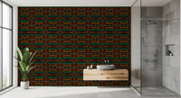 Tribal Geometric Pattern Mural Wallpaper⁠