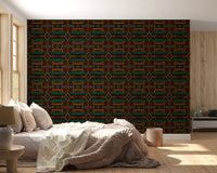 Tribal Geometric Pattern Mural Wallpaper⁠