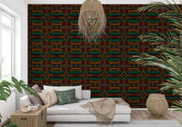 Tribal Geometric Pattern Mural Wallpaper⁠