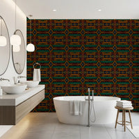Tribal Geometric Pattern Mural Wallpaper⁠