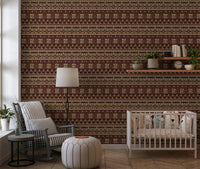 Earth Tone Tribal Stripe Wallpaper⁠