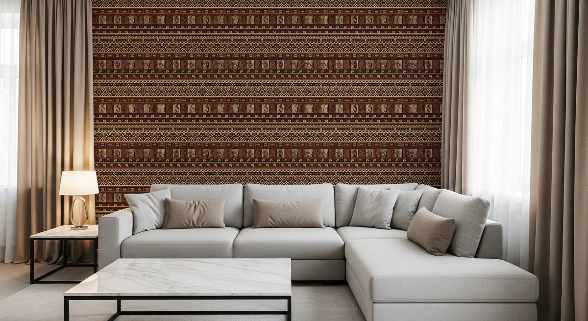 Earth Tone Tribal Stripe Wallpaper⁠