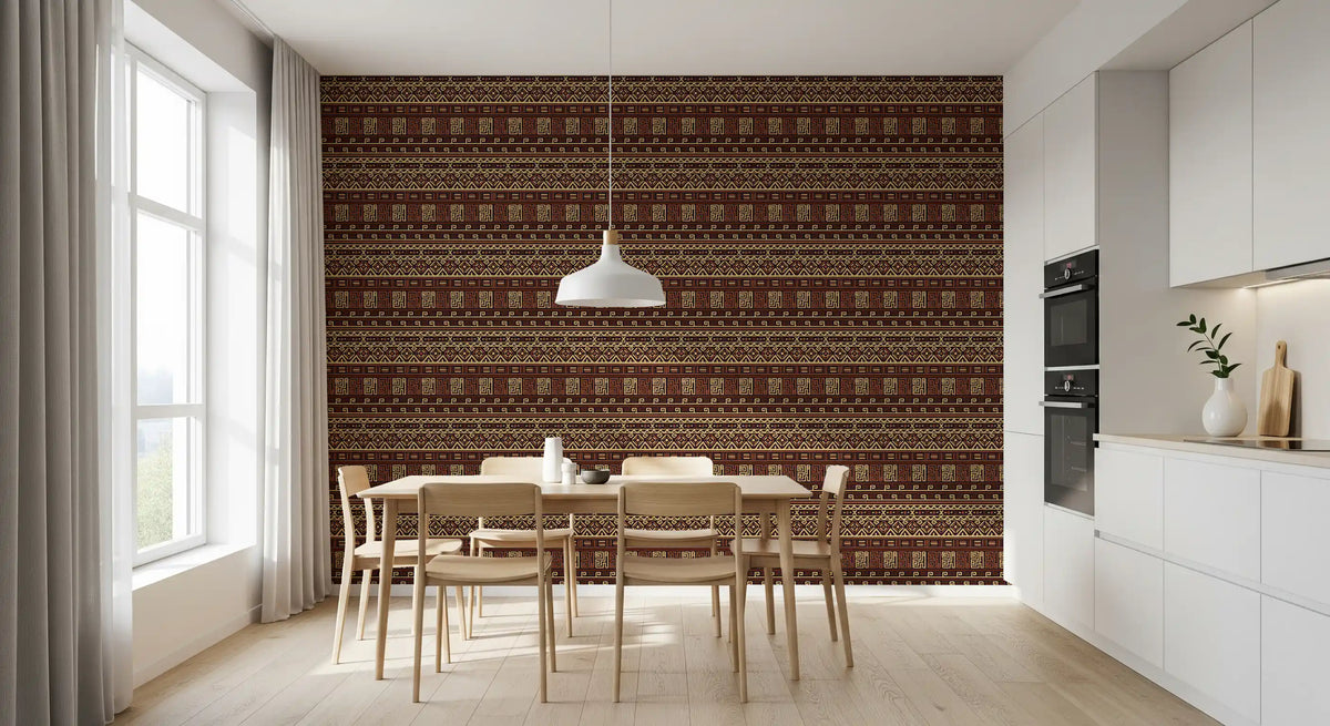 Earth Tone Tribal Stripe Wallpaper⁠