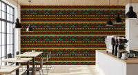 Tribal Folk Geometric Pattern Wallpaper⁠