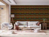 Tribal Folk Geometric Pattern Wallpaper⁠