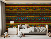 Tribal Folk Geometric Pattern Wallpaper⁠