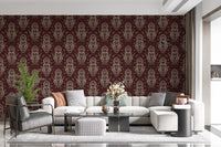 Tribal Mask Geometric Pattern Wallpaper⁠